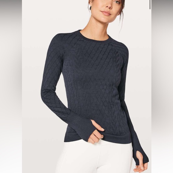 Lululemon Rest Less Pullover in Navy Blue, Sz 12 - Picture 1 of 10